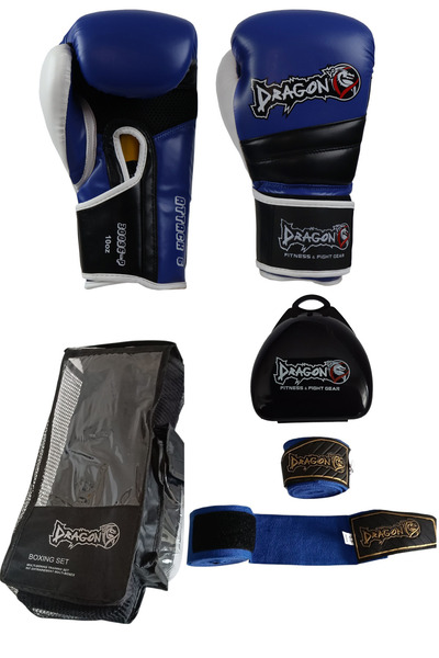 Dragondo Attack 6 Boxing Gloves Muay Thai Kick Boxing Gloves Set with Bandage...