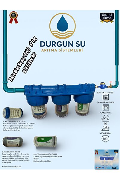 durgunstore Daire Bina Sayaç Girişi 5'Inç 3 lü Filitre