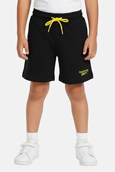 Reebok Toddlers Boy Brand Logo French Terry Shorts, Black
