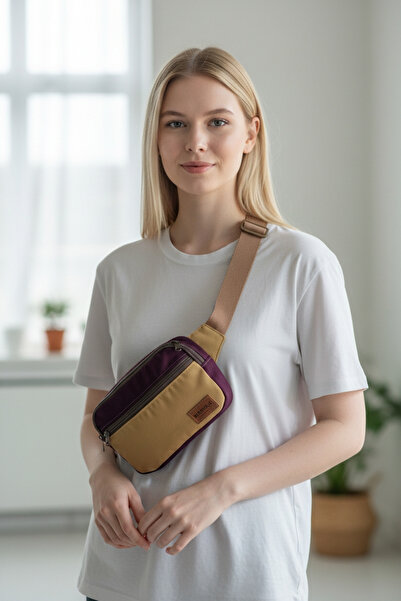 Bagaholic Mini Patchwork Tasarımlı Bel Çantası – Günlük & Seyahat Kullanımı