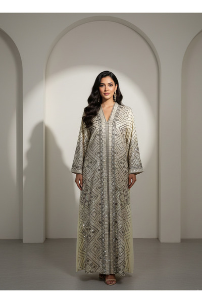 MQ جلابية مطرزة بشكل عصري