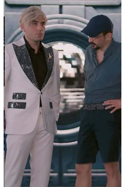 ilayda emir BEYAZ TAŞLI ERKEK BLAZER SMOKIN