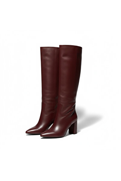 Aliçimen Bordo deri çizme