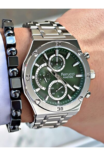 Ferrucci وظيفة FCF.13605FM.05 سوار فولاذي ساعة يد رجالية