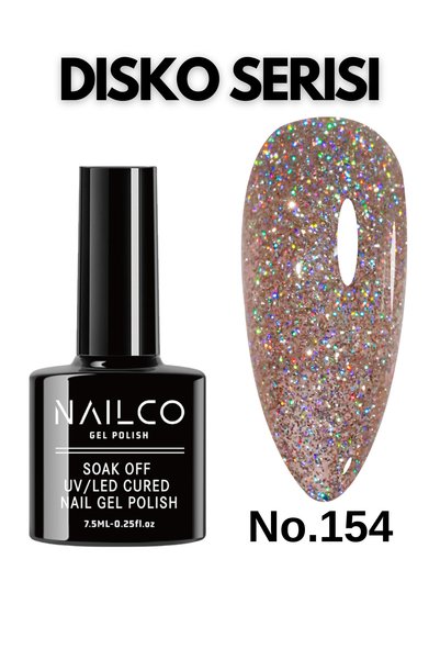 Naıl Co Uv Led Kalıcı Oje 7.5 ml Disco Reflective Disko Seri Nailco 154