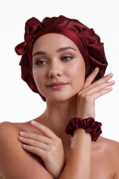 SİLKWORM LİFE 100% mătase pură, șapcă de lux pentru îngrijirea nopții, cu șir...