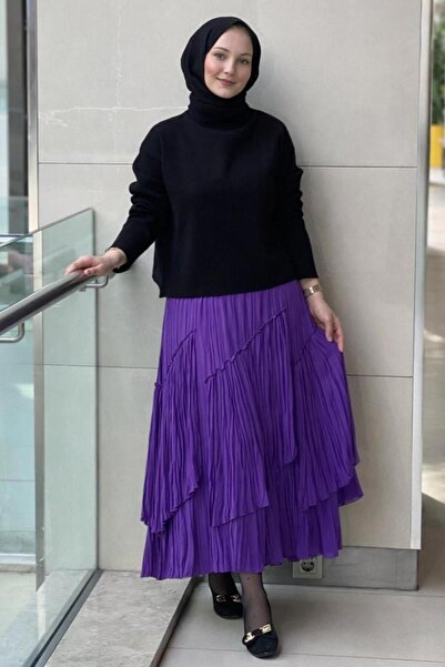 sentez giyim Sentez Viola Piecewise Pleated Skirt