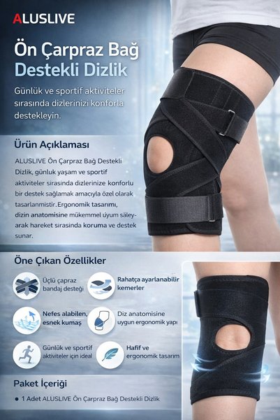 ALUSLİVE ÖN ÇARPRAZ BAĞ DESTEKLİ DİZLİK
