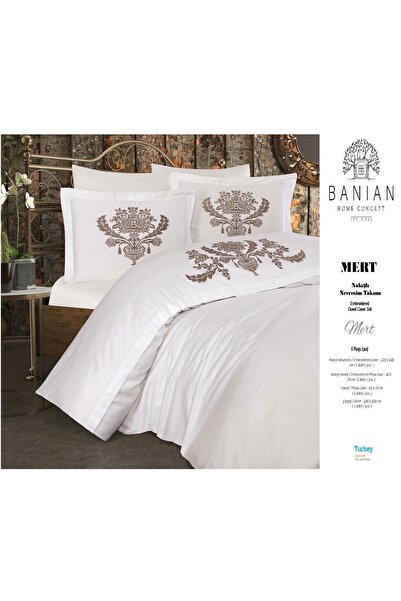 Modern Teknik Tekstil Banian Embroidered Cotton Duvet Cover