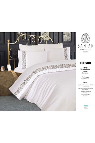 Modern Teknik Tekstil Banian Embroidered Cotton Duvet Cover