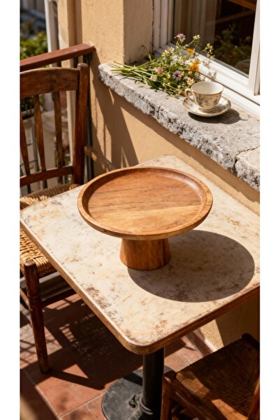 Metpoint طبق تقديم دائري كبير من ناتورا أكاسيا مقاس 25×11 سم