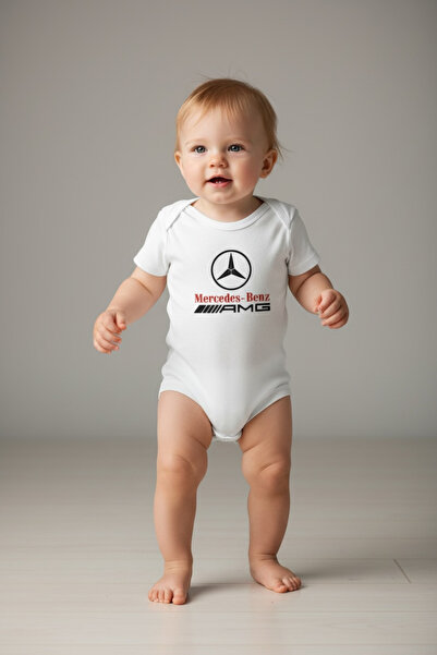 Soft and Baby بذلة مرسيدس بنز AMG بيضاء