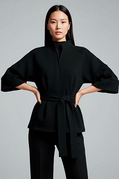 Şiir Origami Γυναικείο Οθωμανικό Μοτίβο Geo Reglan Μανίκια με γιακά και λεπτο...