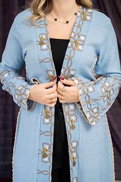 AFandina Women's embroidered abaya, modern oriental elegance SM-13