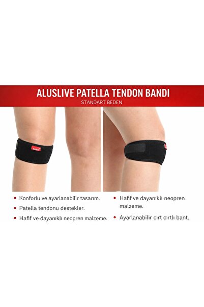 ALUSLİVE PATELLA TENDON BANDI SAĞ VE SOL KULLANILABİLİR STANDART BEDEN