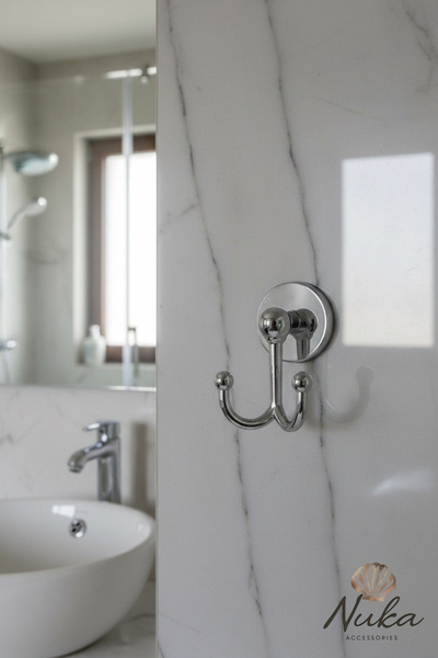 Nuka Ev Aksesuarları Krom Çatal Bornozluk Askısı