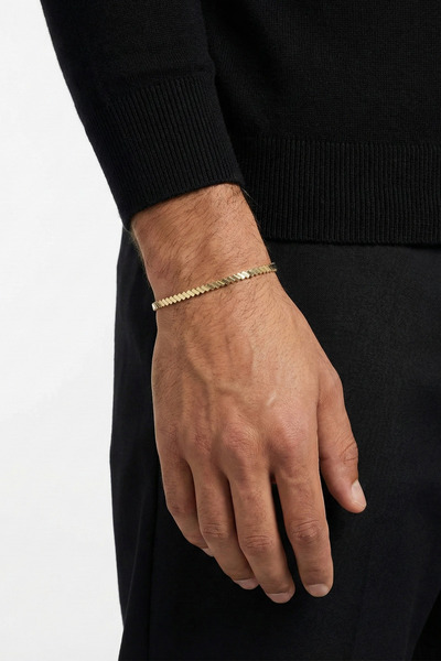 Les Tigres Altın Kaplama Gümüş Kaplan Charm Serial Bileklik