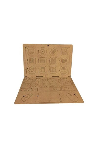 Moon Beavers لعبة كمبيوتر محمول خشبية تعليمية تعليمية قابلة للطلاء