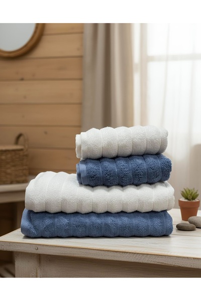 COTTOWEL'S Micro Cotton 4'lü Banyo Seti / Hamam Seti / Banyo Havlusu/ 2 adet ...