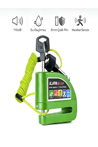 DEANB Motosiklet Disk Kilidi – 110db Alarmlı, Su Geçirmez, Hatırlatma Kablosu...