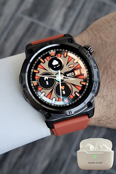 Daniel Klein Ayarlanabilir Silikon Kordonlu Akıllı Kol Saati Ve Bluetooth Kul...