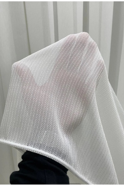 AleynaHome balık sırtı simli bambu Ütü İstemeyen Tül Perde Normal Pile