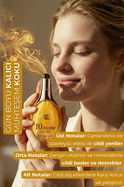 Softto Plus 10 ın 1 Değerli Yağ İçerikli Saç Vücut ve Yüz Bakım Yağı 120 ml