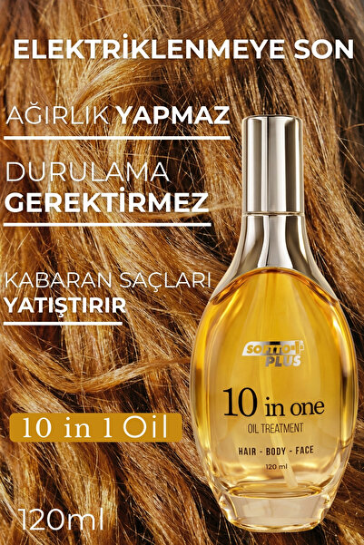 Softto Plus 10 ın 1 Değerli Yağ İçerikli Saç Vücut ve Yüz Bakım Yağı 120 ml