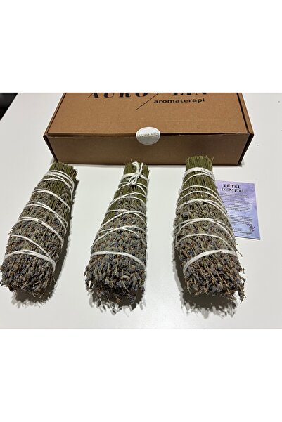 AUROLİN 3 adet Lavanta Tütsü Demeti