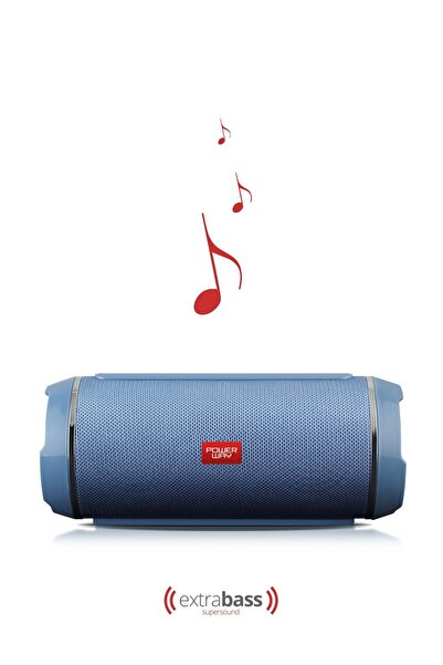POWERWAY Wrx05 90 Db Sd Kart Aux Usb Girişli Mavi Kablosuz Bluetooth Speaker ...