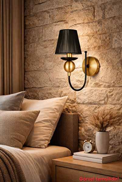 Bozyaka Aydınlatma Asena Dekoratif Şapkalı Bakır Oksit & Mat Siyah Metal Duva...
