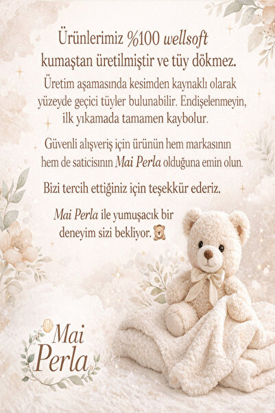 Mai Perla 0 - 12 Ay Kulaklı Welsoft Dış Kundak Bebek Battaniye