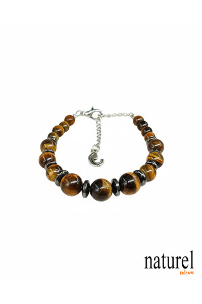 Naturel Tılsım سوار نسائي من الحجر الطبيعي الأصلي على شكل عين النمر |   حجر ا...