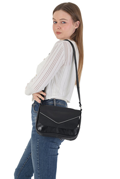 Erzeno Hakiki Deri Günlük Çapraz ve Omuz Çantası (%100 HAKİKİ DERİ SİYAH ÇANTA)