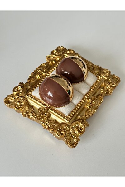 Charmist 14K Çelik Üzeri Altın Kaplama Mineli Mng Küpe