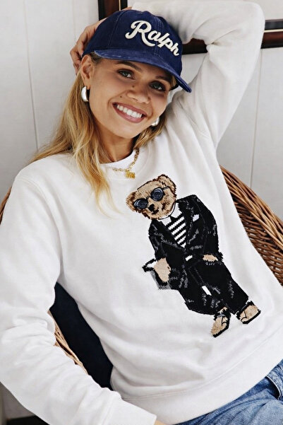 Jose Clothing سويت شيرت مطبوع بأكمام طويلة وقصة كبيرة الحجم