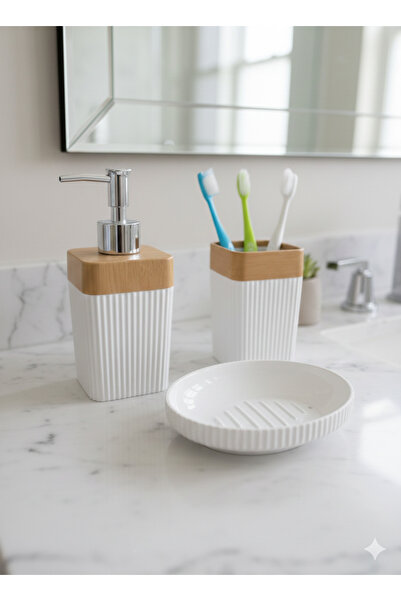 ZenGlow 3 Parça Banyo Seti ( SIVI SABUNLUK, KATI SABUNLUK, DİŞ FIRÇALIK )