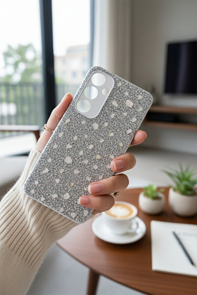 batuteknoloji Galaxy A26 BatuTeknoloji Kırçıllı Milena Taşlı Silikon Kılıf