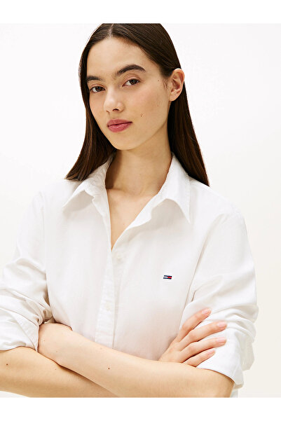 Tommy Hilfiger Tommy jeans tjw reg oxford shirt women's white shirt dw0dw1989...