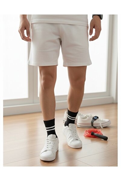 Ay-Ra Collection Unisex 8 Çift Uzun Spor Çorap Siyah