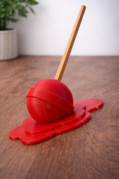Günyan Store Melting Lollipop Candy Design Red Pen Stand, Pen Holder