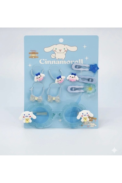 EliraToka Girl's Kuromi My Melody Cinnamoroll Glasses Buckle Set
