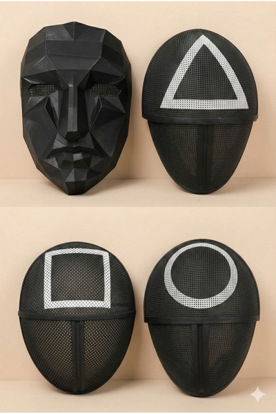 K.Miracles Squıd Game Maske Seti ( 4'ü Bir Arada )