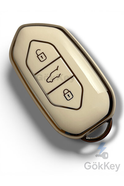 GökKey Togg T10X T10F Smart Uyumlu 3 Düğmeli Silikon Anahtar Kumanda Koruma K...