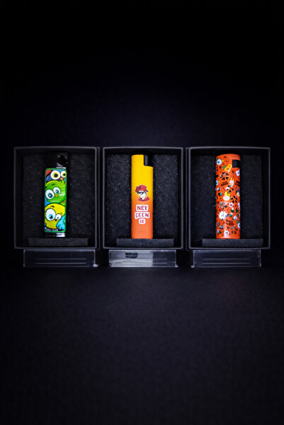 DoğanÇakmak Çakmak (3 lü set ışıklı jet mavi alev rüzgar metal kaplama kırmız...