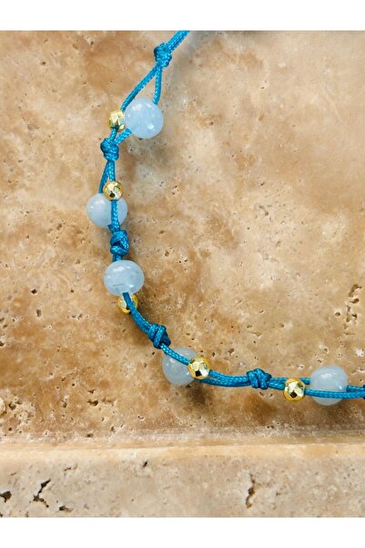 By Song Aksesuar Aquamarine Natural Stone Bracelet