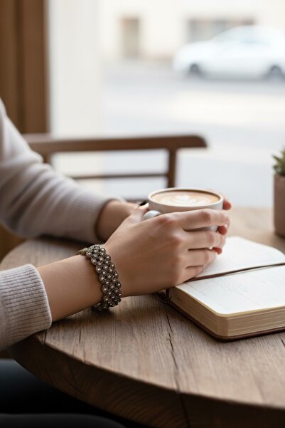 FAYRA ACCESSORIES سوار من القش - مزين بأحجار الكريستال