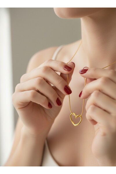 Xido İÇİ BOŞ KALP AŞK DÜĞÜMÜ KOLYE KARARMAZ ÇELİK,SEVGİLİYE HEDİYE, ARKADAŞA ...