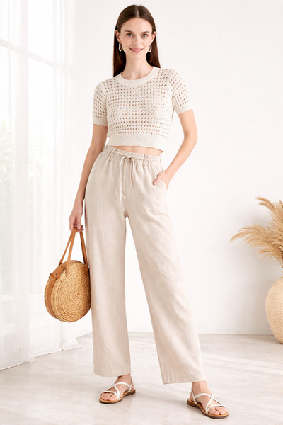 Cloudy Kids Sa ajurom Ženska Skraćeni kroj bluza - kratki rukav