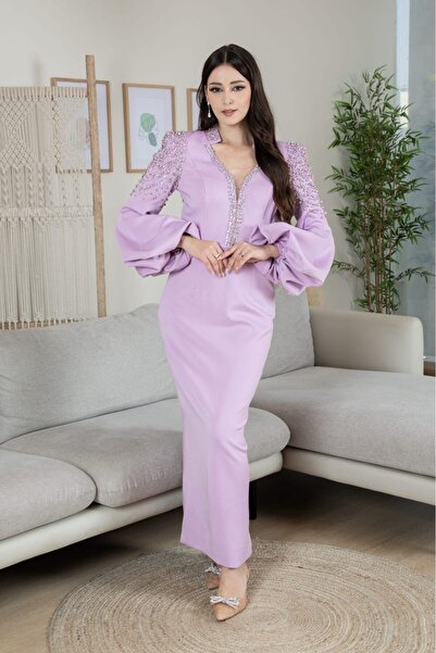 belivia Purple dress with sequins